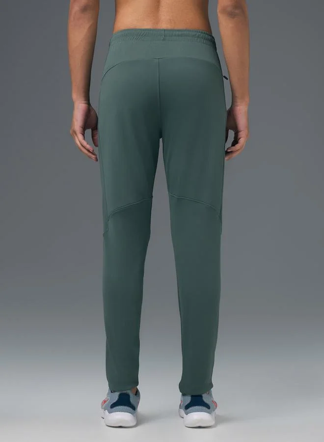 Technosport Olive Men Solid Slim Fit Trackpants for Men | Best Price UAE